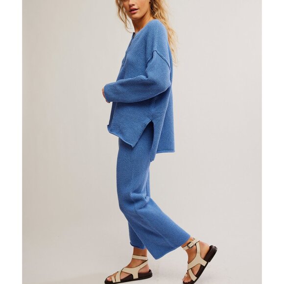 Free People Blue Wide Leg Pants & Jumpsuit - Picture 2 of 7
